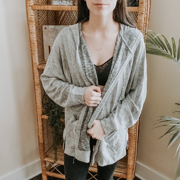 Urban Outfitters Sweaters - Urban Outfitters Gray Terry Cloth Cardigan